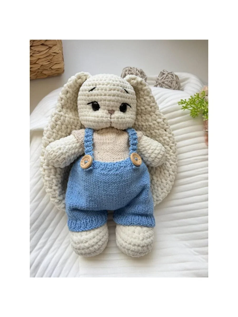 Handmade Crochet Bunny ,Plushie Amigurumi ,Stuffed Animal, Baby Gift